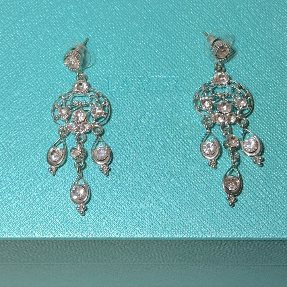 Vintage rhinestone earrings.